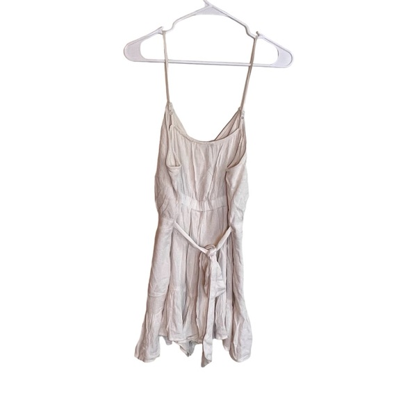 American Eagle white cream ivory romper shorts belt Large - Picture 2 of 3